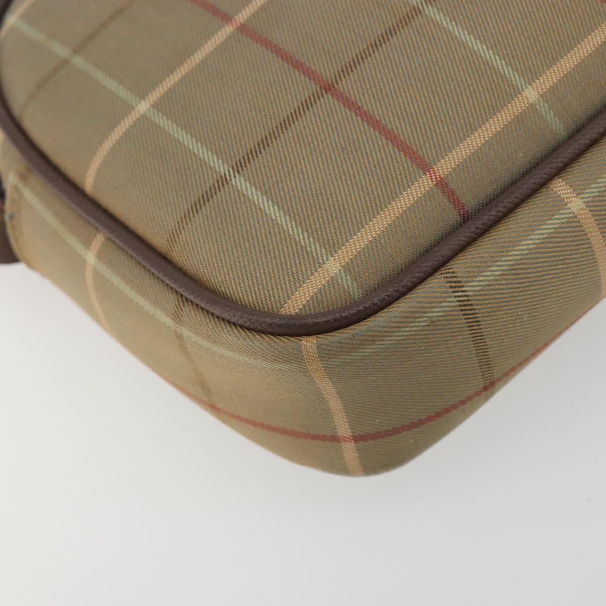 Burberry Nova Check Shoulder Bag Canvas Beige Canvas Shoulder Bag Bag (Pre-Owned)