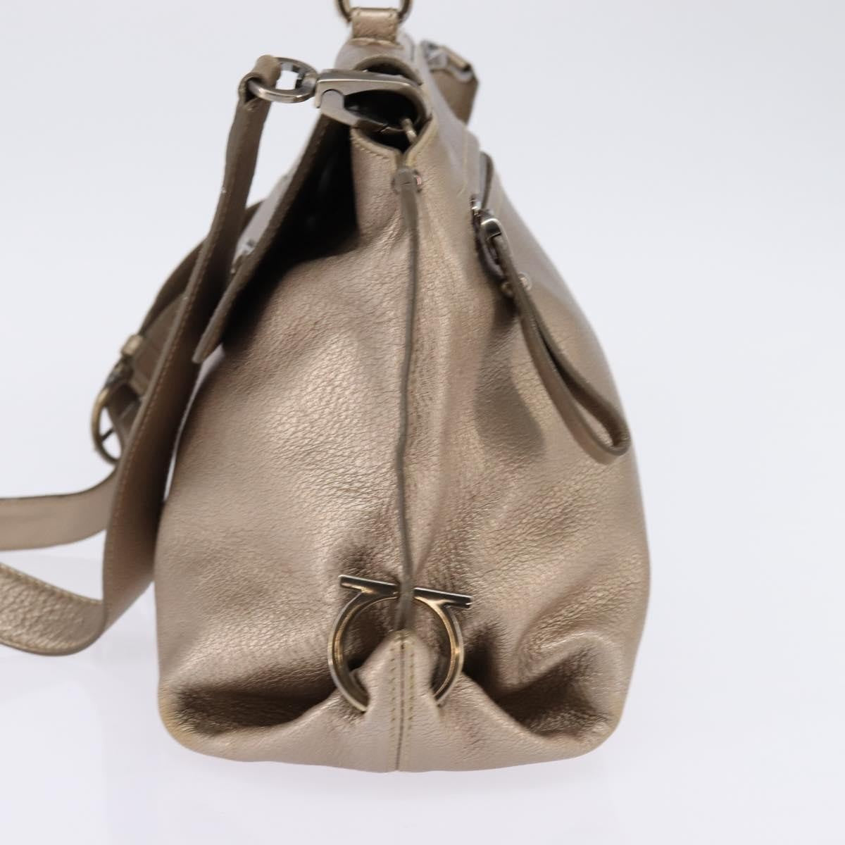 Salvatore Ferragamo Sofia Satchel Leather Beige Leather Bag (Pre-Owned)