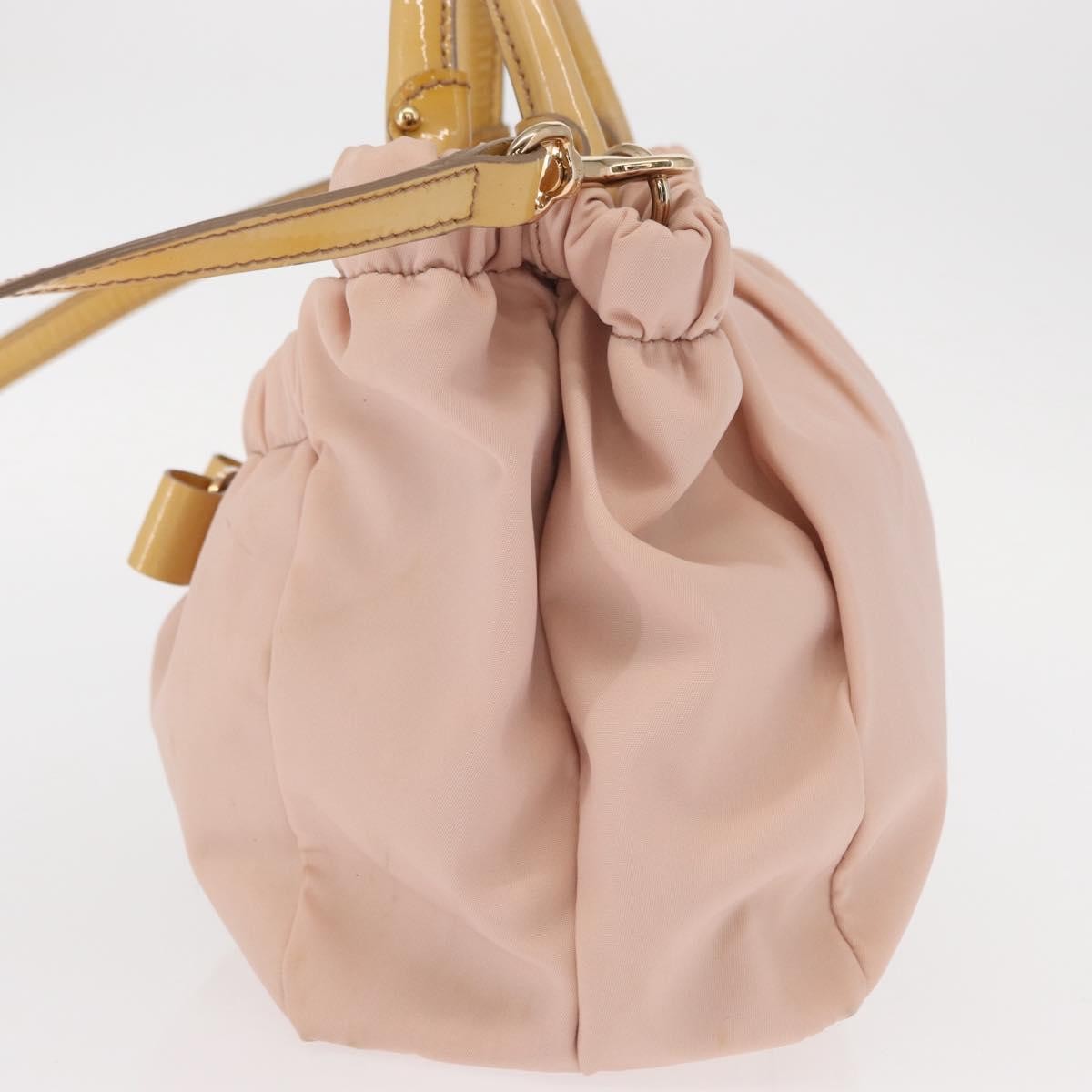 Salvatore Ferragamo Vala Nylon Pink Nylon Handbag (Pre-Owned)
