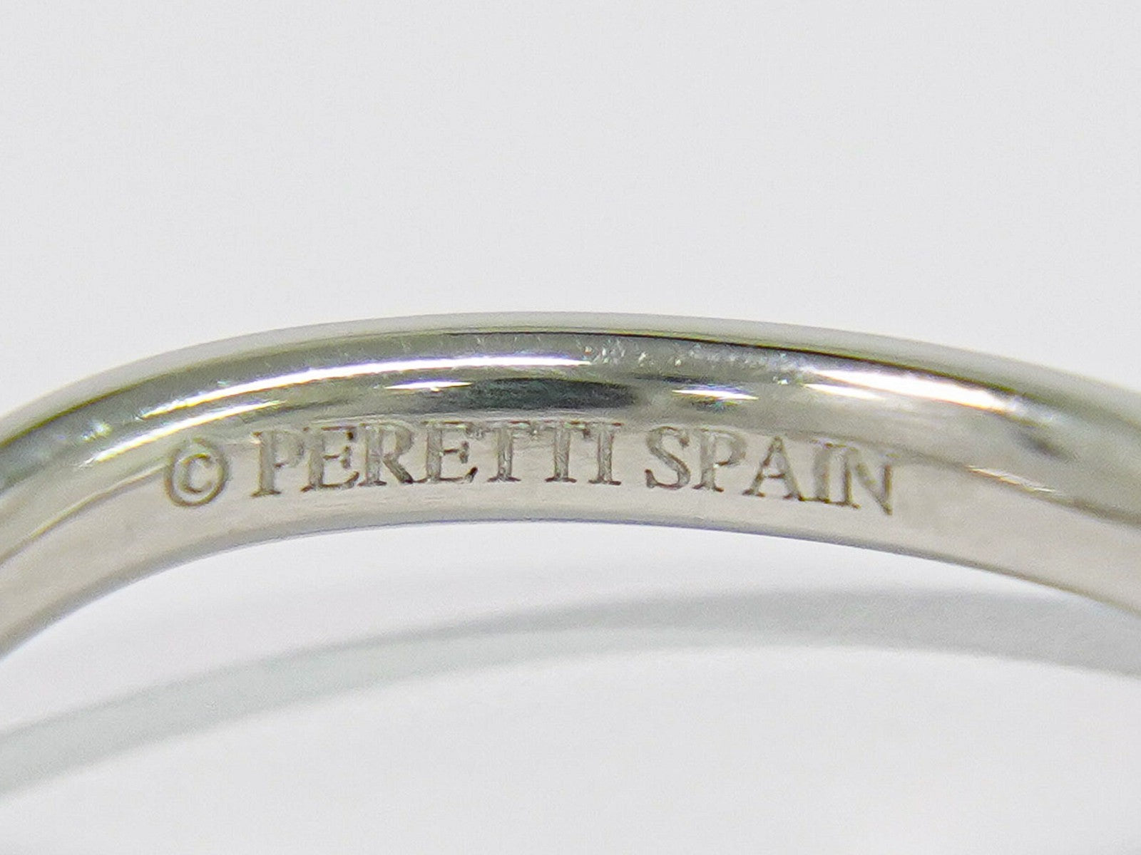 Tiffany & Co. Elsa Peretti Curved Wedding Band Platinum With Diamonds Clear Platinum Ring Jewelry (Pre-Owned)