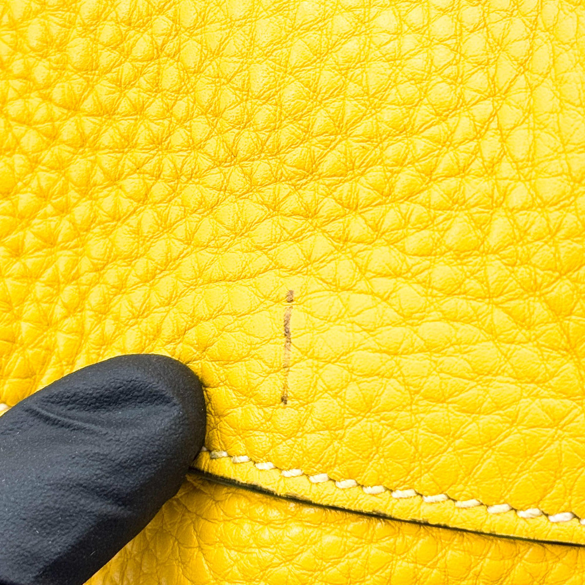 Prada Front Pocket Convertible Tote Leather Yellow Leather Tote Bag Bag (Pre-Owned)
