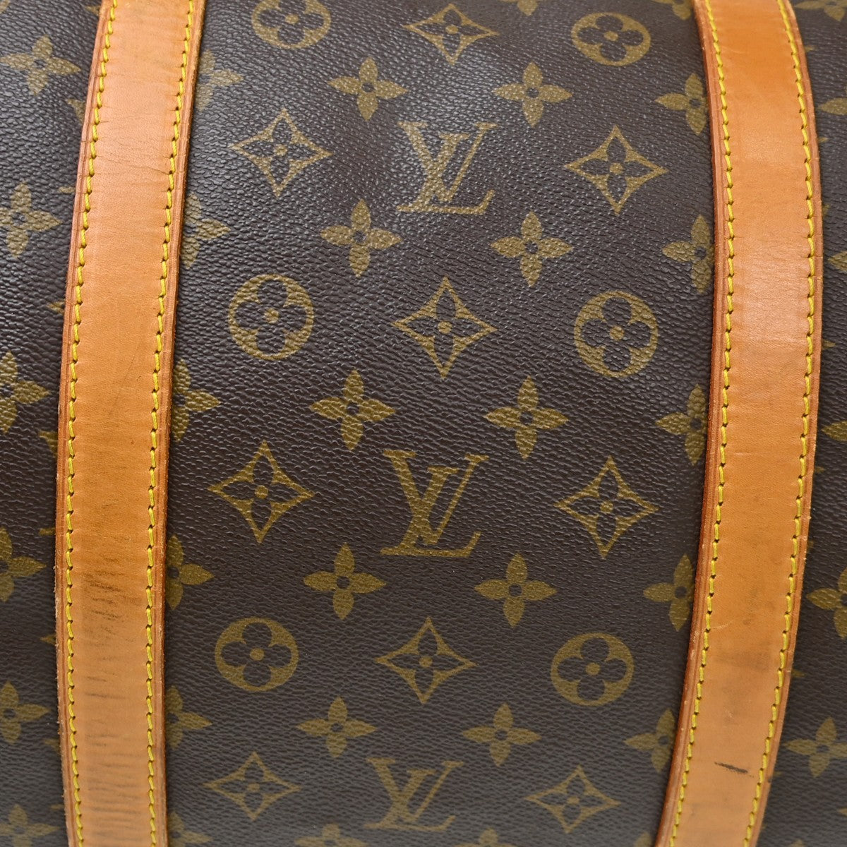 Louis Vuitton Keepall Bandouliere Monogram Canvas Brown Canvas Travel Bag Bag (Pre-Owned)