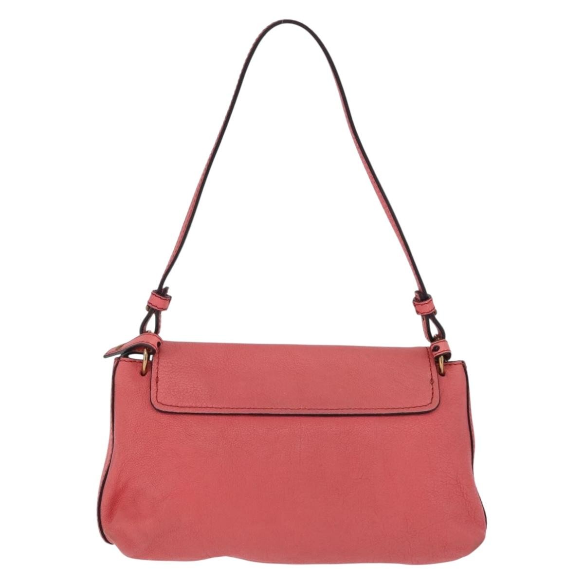 Chloe Elsie Satchel Leather Pink Leather Shoulder Bag Bag (Pre-Owned)
