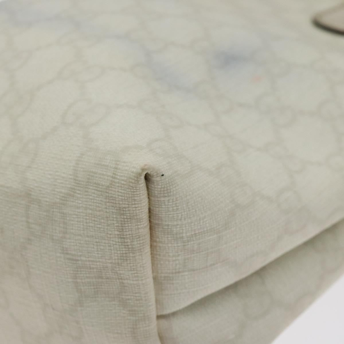 Gucci Vintage Tote Gg Canvas White Canvas Tote Bag Bag (Pre-Owned)