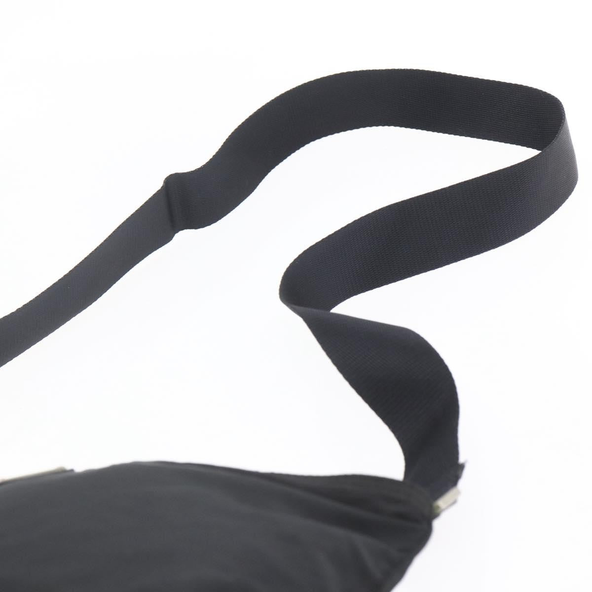 Prada Flat Messenger Tessuto Black Nylon Shoulder Bag Bag (Pre-Owned)