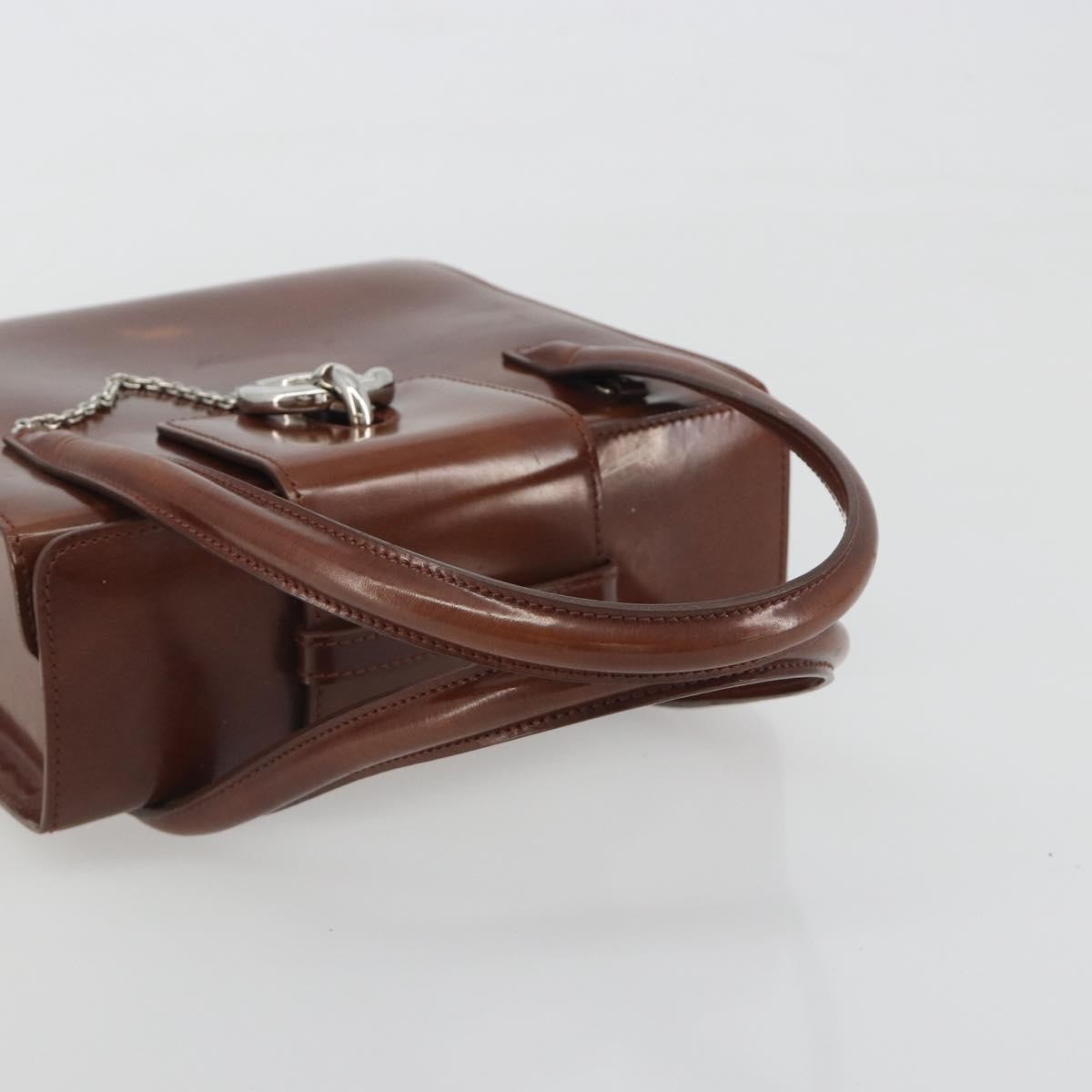 Cartier Panthère Leather Brown Patent_Leather Handbag (Pre-Owned)