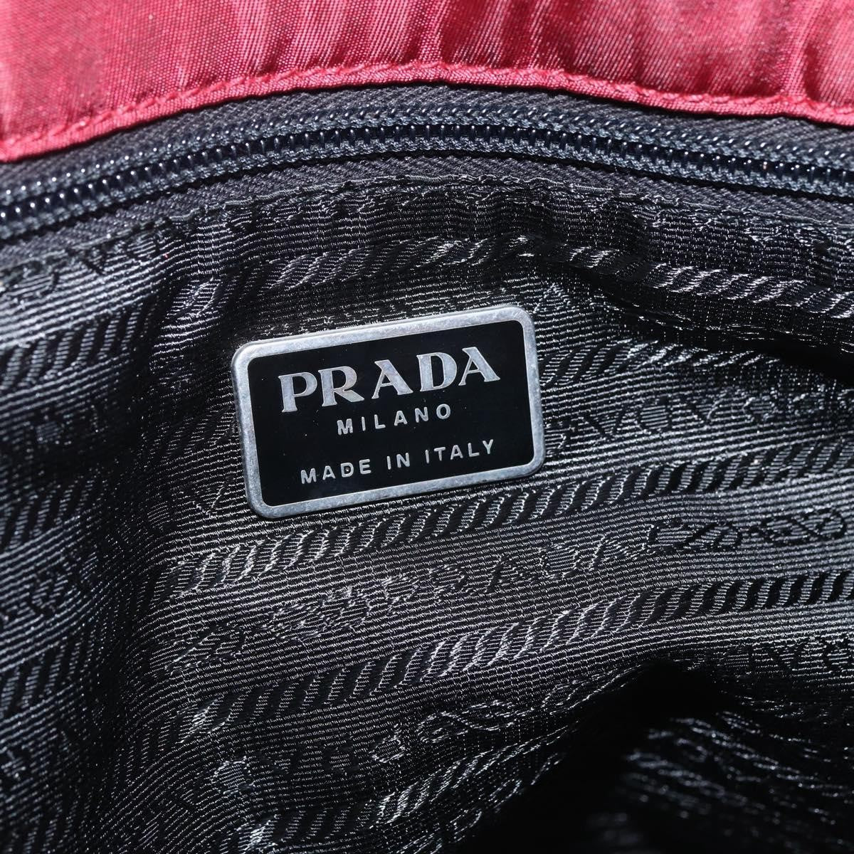 Prada Sport Nylon Red Nylon Tote Bag Bag (Pre-Owned)
