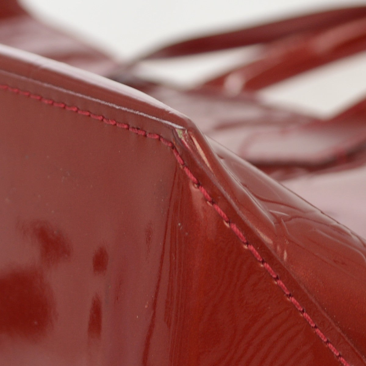 Louis Vuitton Wilshire Monogram Vernis Red Patent_Leather Handbag (Pre-Owned)