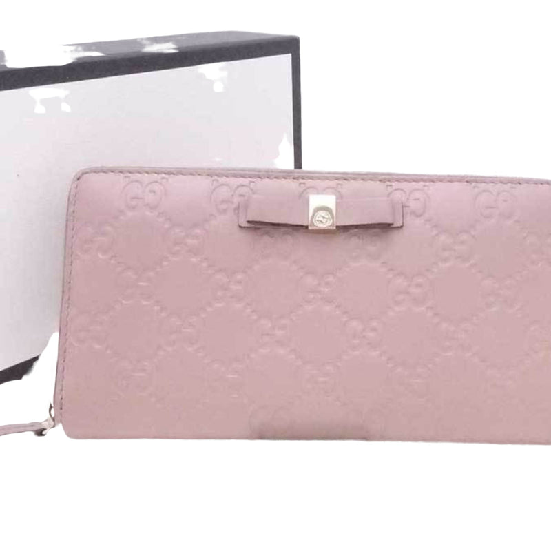 Gucci Guccissima Pink Leather Wallet  (Pre-Owned)