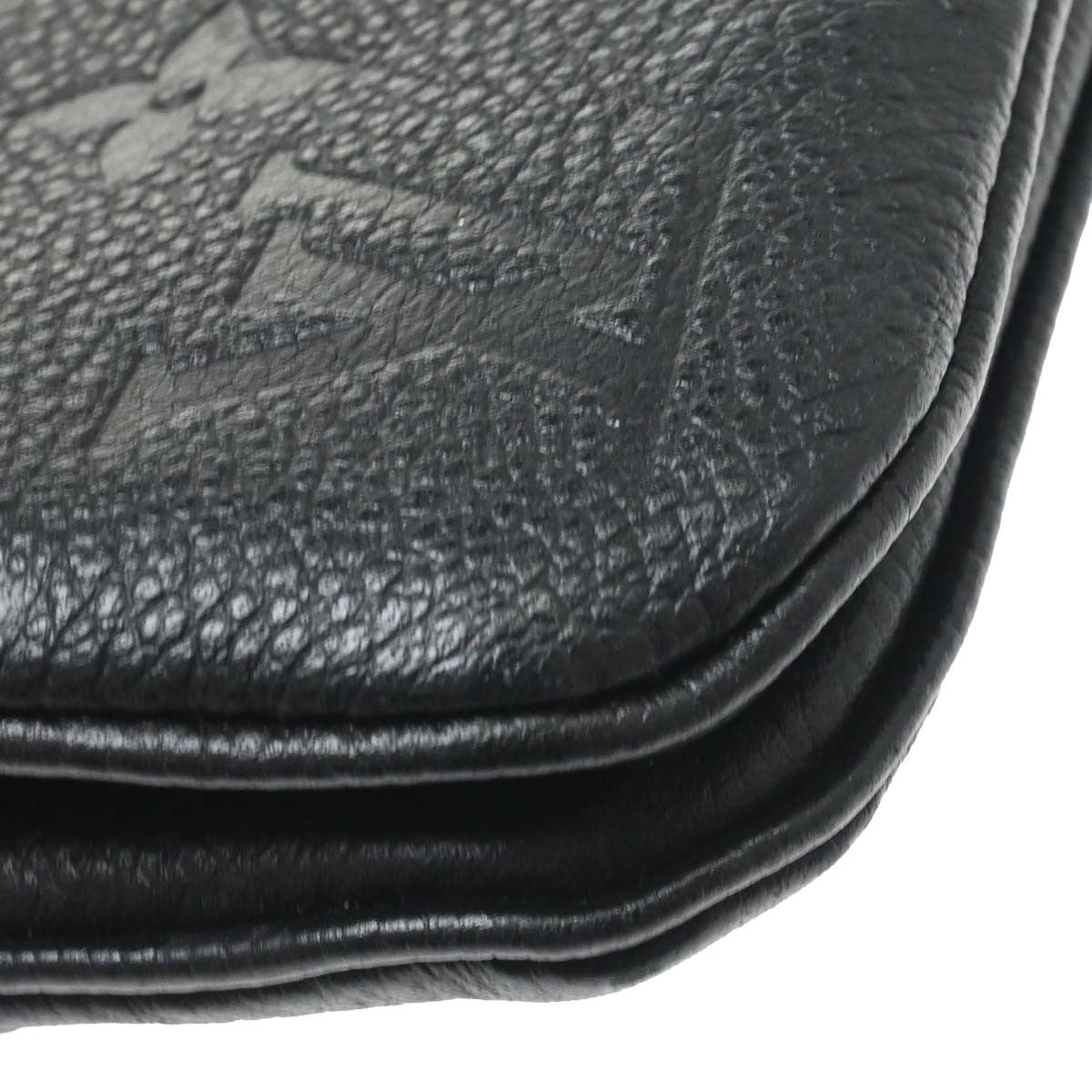 Louis Vuitton Double Zip Pochette Monogram Empreinte Leather Black Leather Clutche & Pouche Bag (Pre-Owned)