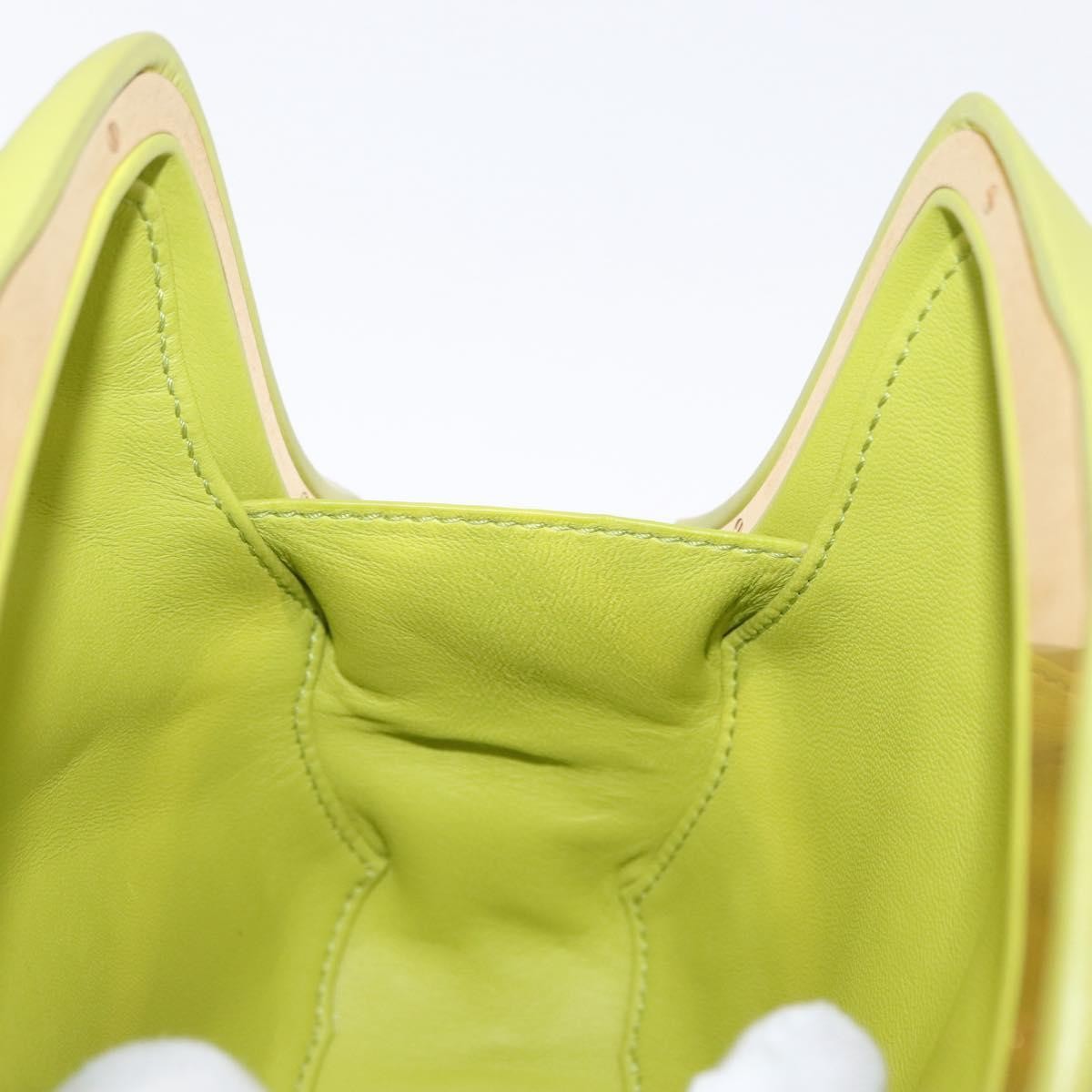 Bottega Veneta The Whirl Clutch Leather Green Leather Clutche & Pouche Bag (Pre-Owned)