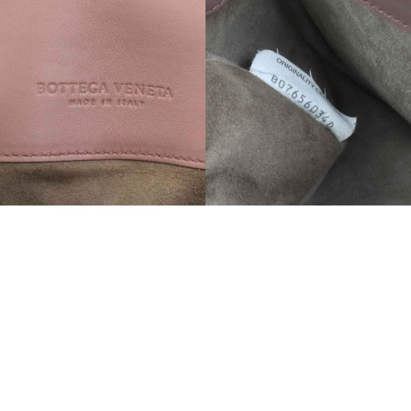 Bottega Veneta Intrecciato Pink Leather Shoulder Bag (Pre-Owned)