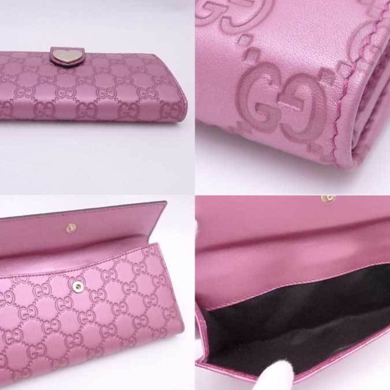Gucci Purple Leather Wallet  (Pre-Owned)
