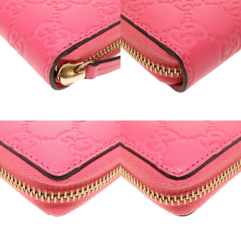 Gucci Guccissima Pink Leather Wallet  (Pre-Owned)