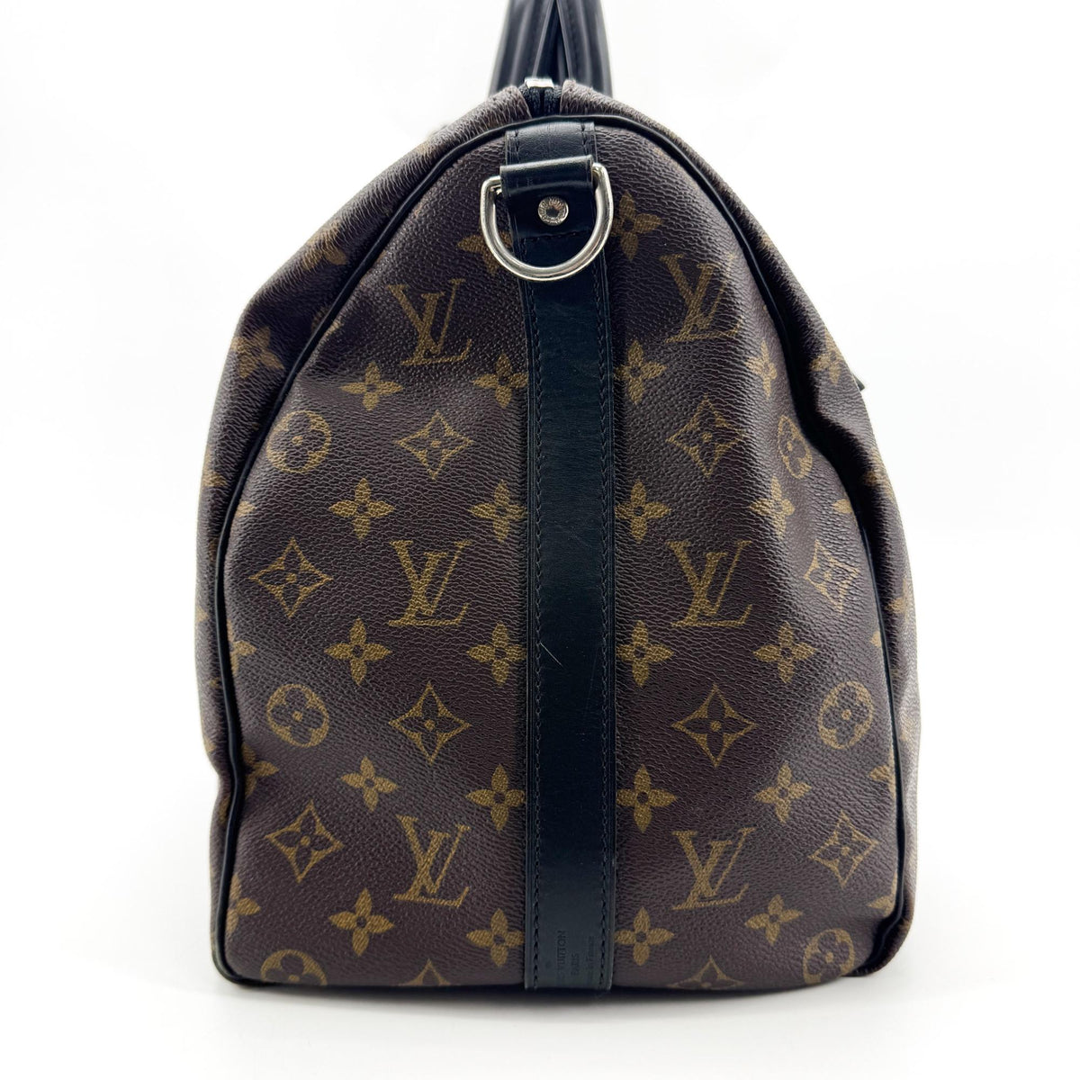 Louis Vuitton Keepall Bandouliere Macassar Monogram Canvas Brown Canvas Travel Bag Bag (Pre-Owned)