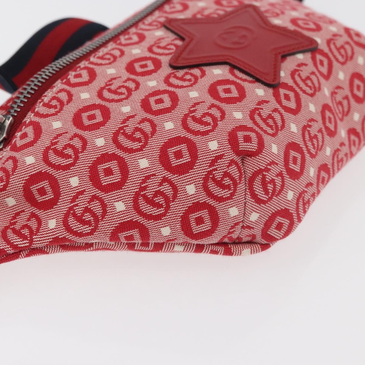 Gucci Children's Belt Printed Coated Canvas Red Canvas Handbag (Pre-Owned)