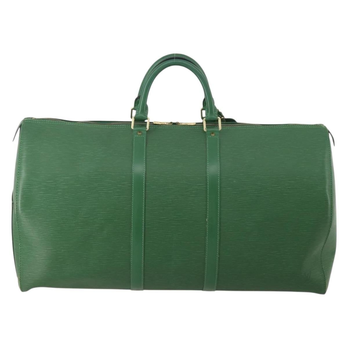 Louis Vuitton Keepall Bag Epi Leather Green Leather Travel Bag Bag (Pre-Owned)