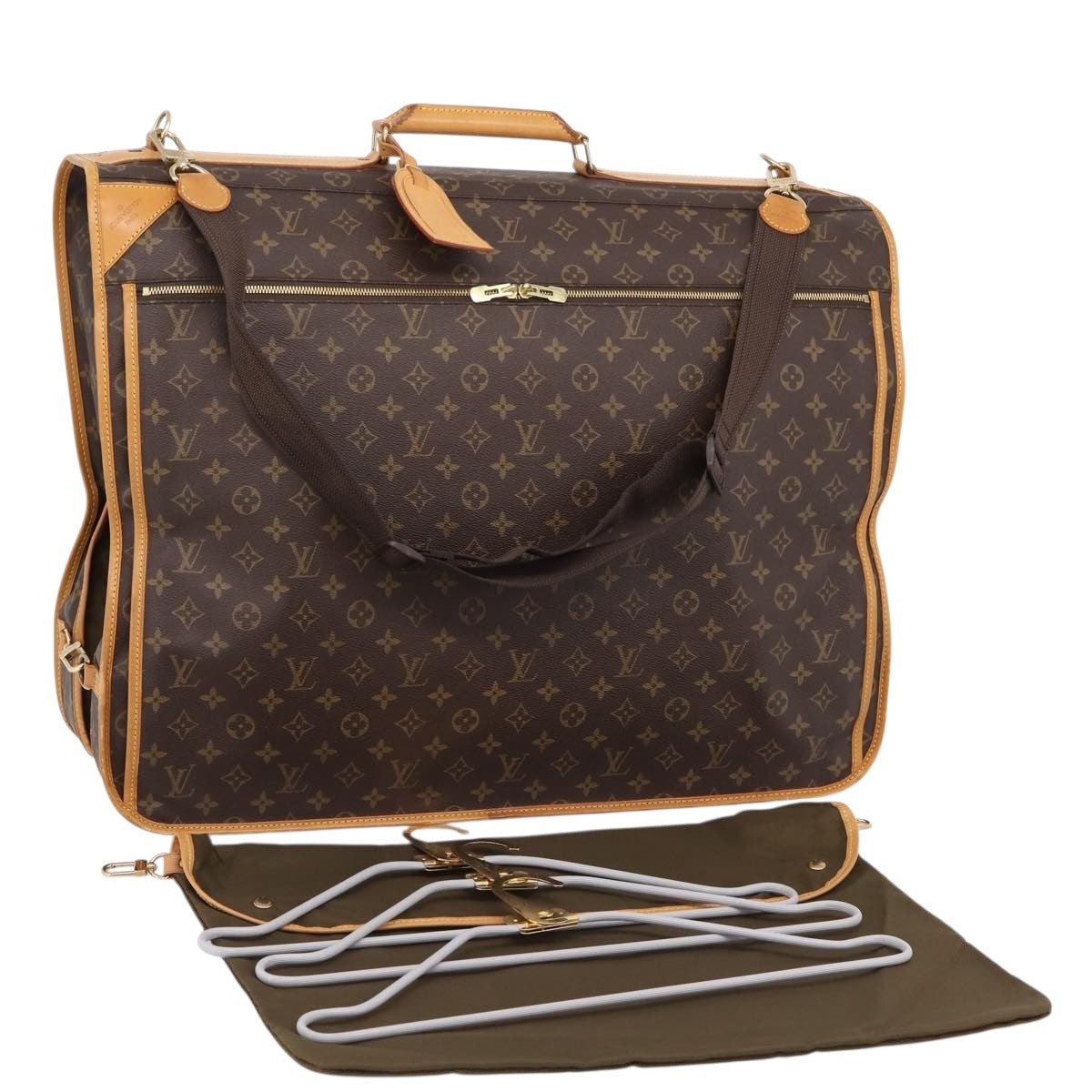 Louis Vuitton Garment Carrier Monogram Canvas Brown Canvas Handbag (Pre-Owned)
