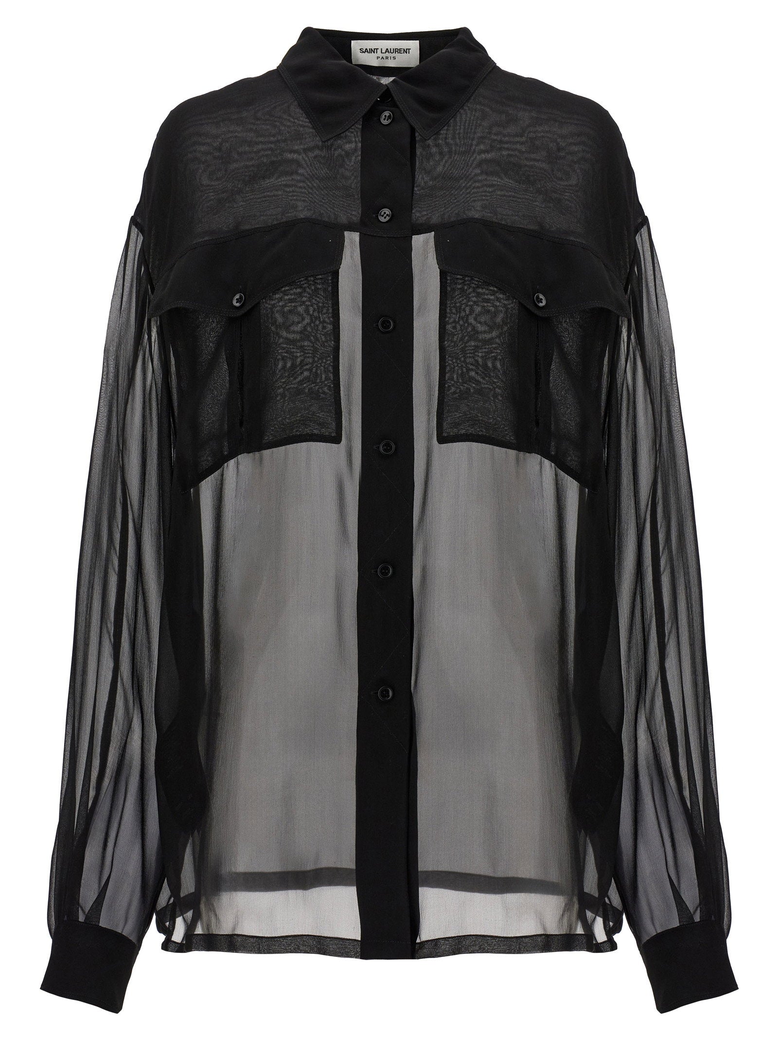 Saint Laurent Women's Silk Muslin Shirt