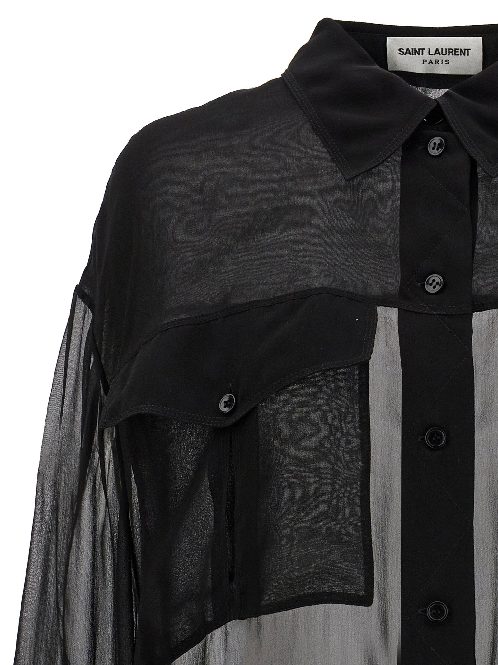 Saint Laurent Women's Silk Muslin Shirt