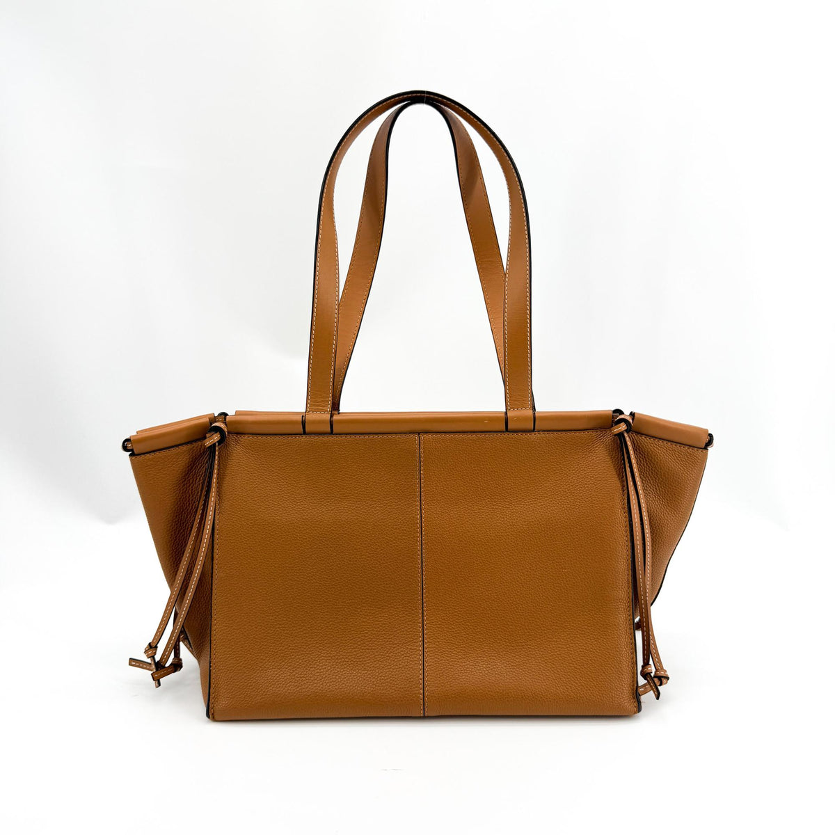 Loewe Cushion Leather Brown Leather Tote Bag Bag (Pre-Owned)