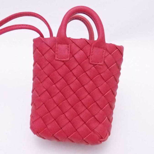 Bottega Veneta Red Leather Handbag (Pre-Owned)