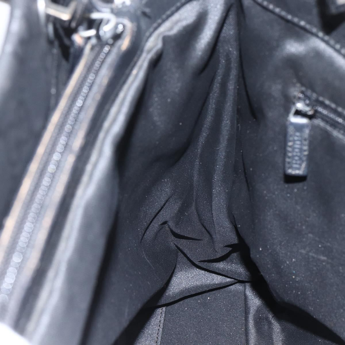 Gucci Vintage Bamboo Handle Tote Gg Nylon Black Nylon Tote Bag Bag (Pre-Owned)