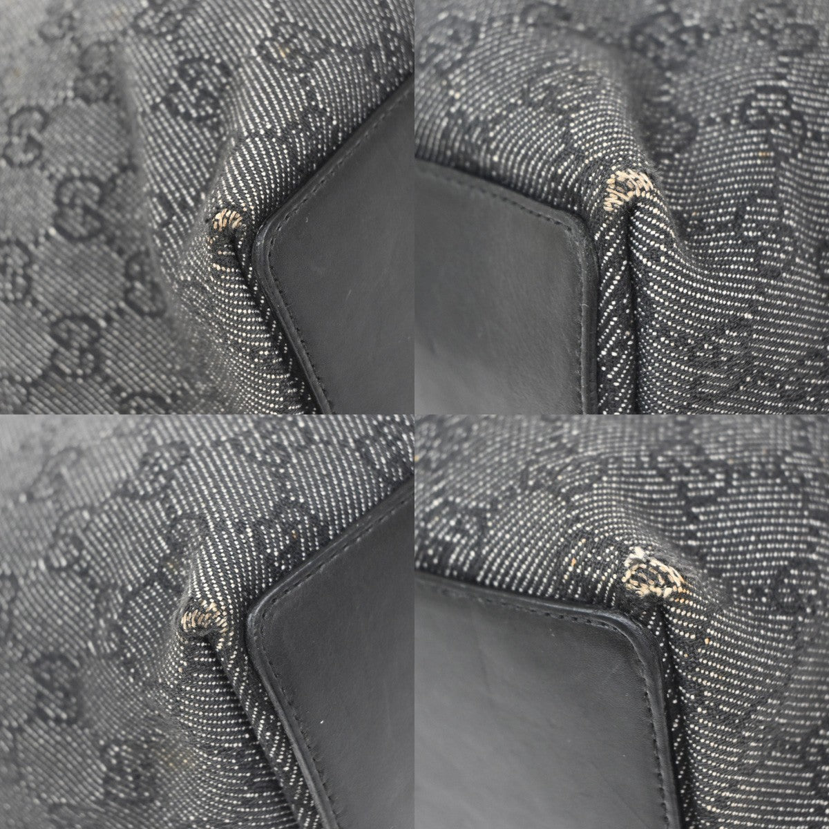 Gucci Vertical Tote Gg Canvas Black Canvas Tote Bag Bag (Pre-Owned)
