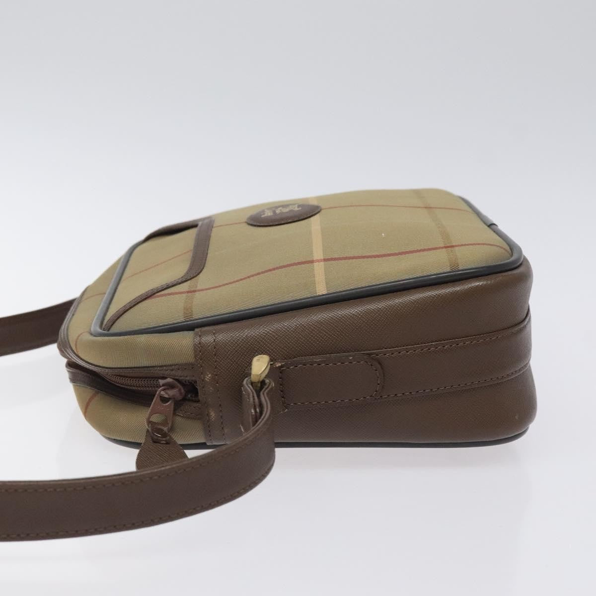 Burberry Nova Check Canvas And Leather Beige Canvas Shoulder Bag Bag (Pre-Owned)