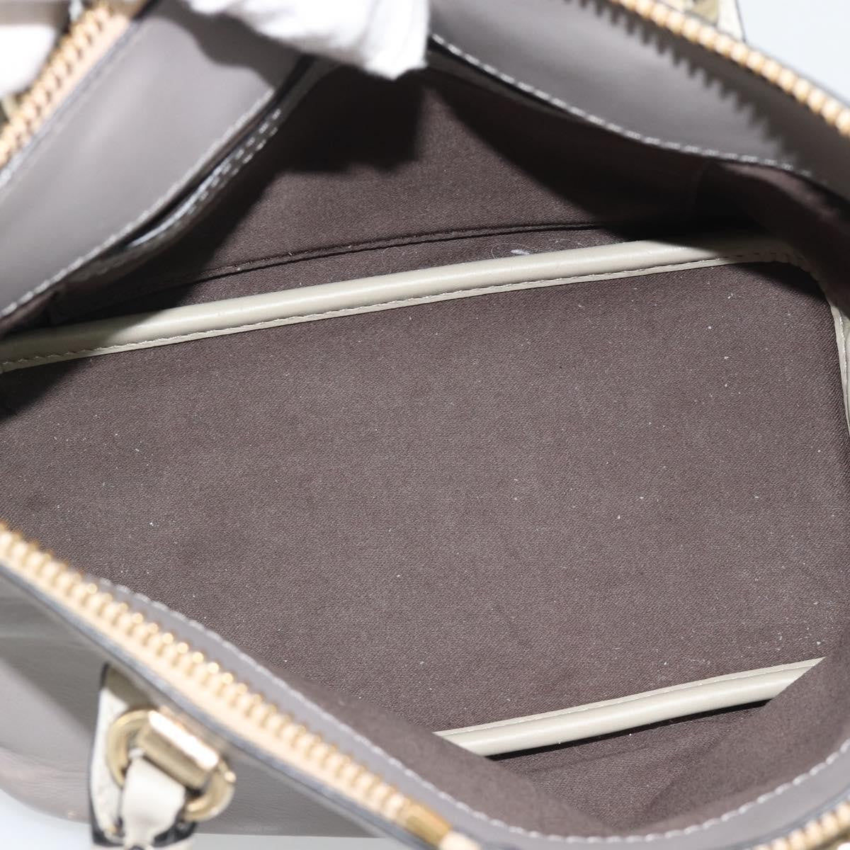 Chloe Bicolor Baylee Satchel Leather Gray Leather Handbag (Pre-Owned)