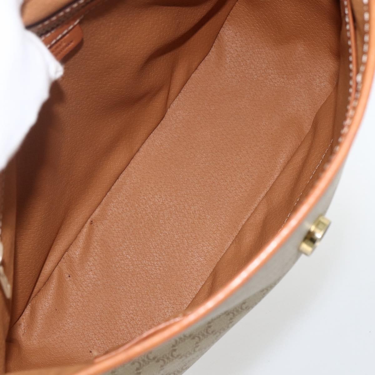 Celine Vintage Macadam Canvas And Leather Beige Canvas Handbag (Pre-Owned)