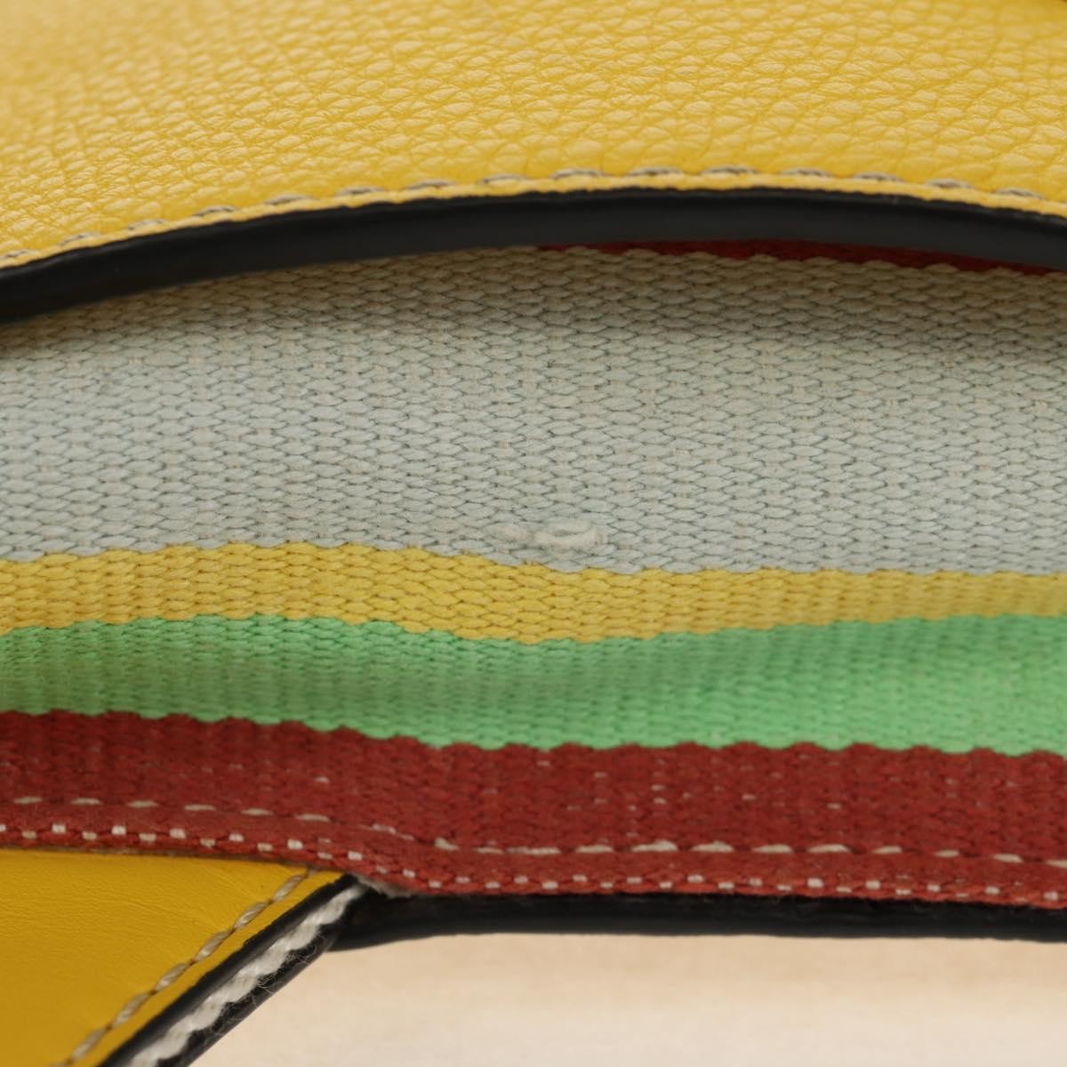 Loewe Military Messenger Leather Yellow Leather Clutche & Pouche Bag (Pre-Owned)