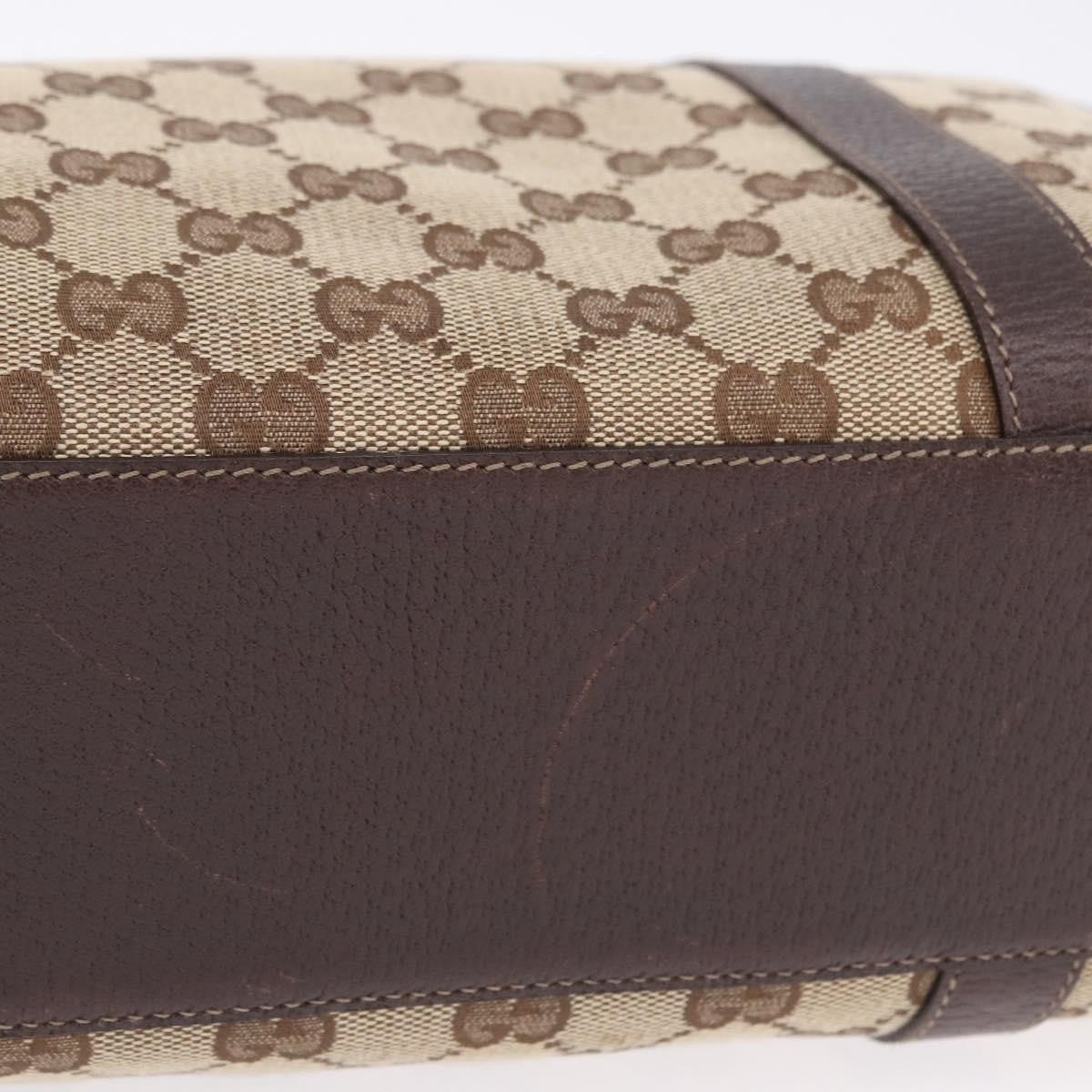 Gucci Abbey Boston Canvas Beige Canvas Shoulder Bag Bag (Pre-Owned)