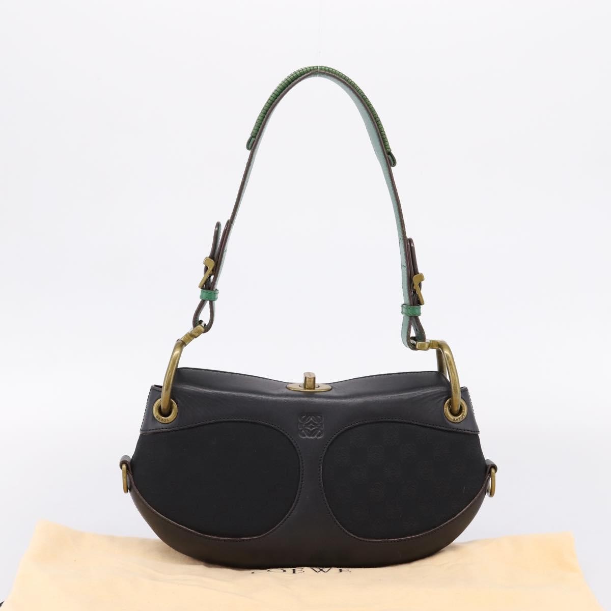 Loewe Vintage Leather Black Leather Shoulder Bag Bag (Pre-Owned)
