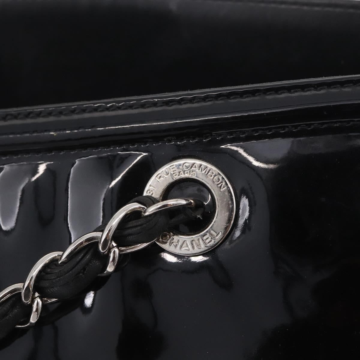 Chanel Lipstick Open Patent Vinyl Black Patent_Leather Tote Bag Bag (Pre-Owned)