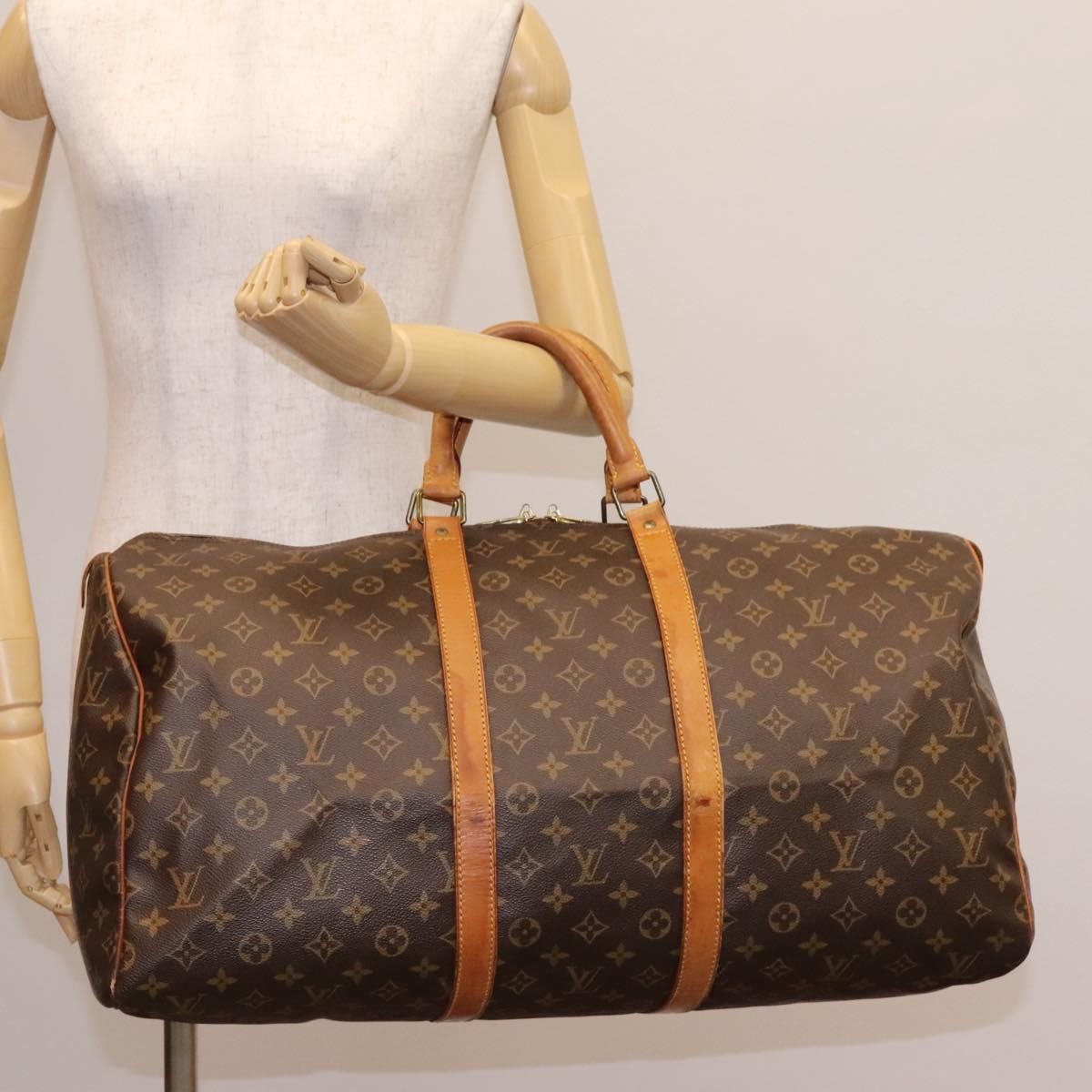 Louis Vuitton Keepall Monogram Canvas Brown Canvas Travel Bag Bag (Pre-Owned)