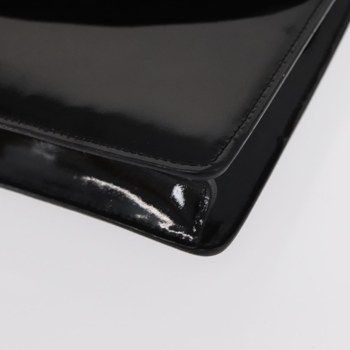 Celine Clutch Enamel Black Patent_Leather Clutche & Pouche Bag (Pre-Owned)