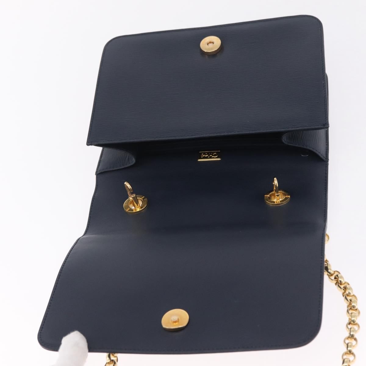 Chloe Shoulder Bag Leather Navy Leather Shoulder Bag Bag (Pre-Owned)