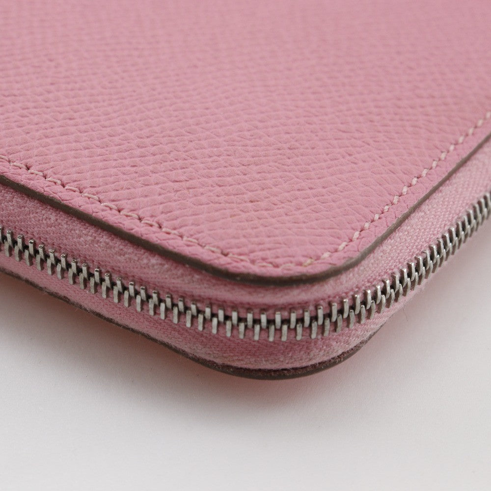Hermes Azap Zip Around Epsom Pink Leather Wallets Accessory (Pre-Owned)