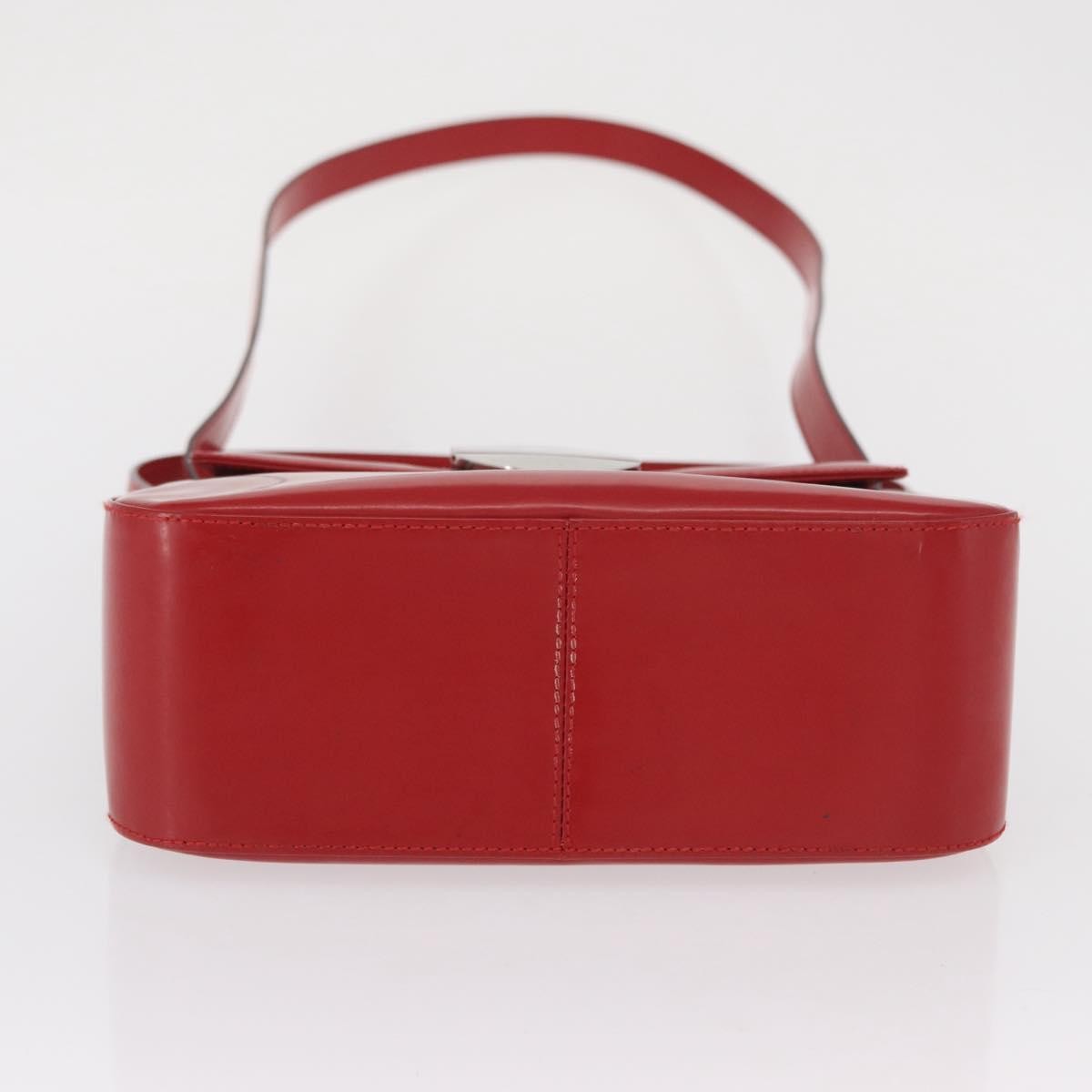 Salvatore Ferragamo Vala Leather Red Leather Handbag (Pre-Owned)