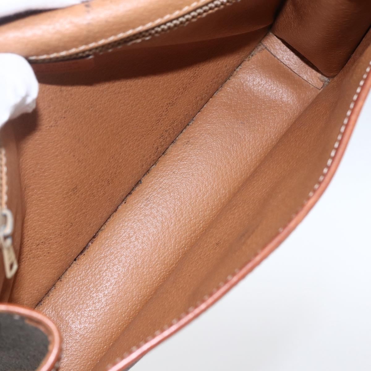 Celine Circle Logo Macadam Canvas And Leather Brown Canvas Clutche & Pouche Bag (Pre-Owned)