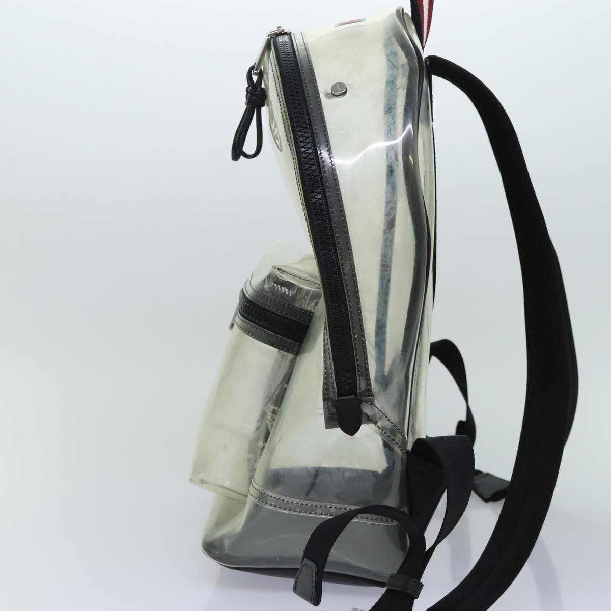 Bally Vintage Vinyl Transparent Plastic Backpack Bag (Pre-Owned)