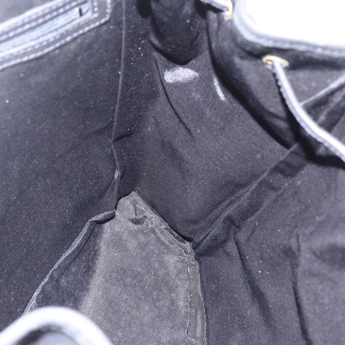 Bally Vintage Leather Black Leather Backpack Bag (Pre-Owned)