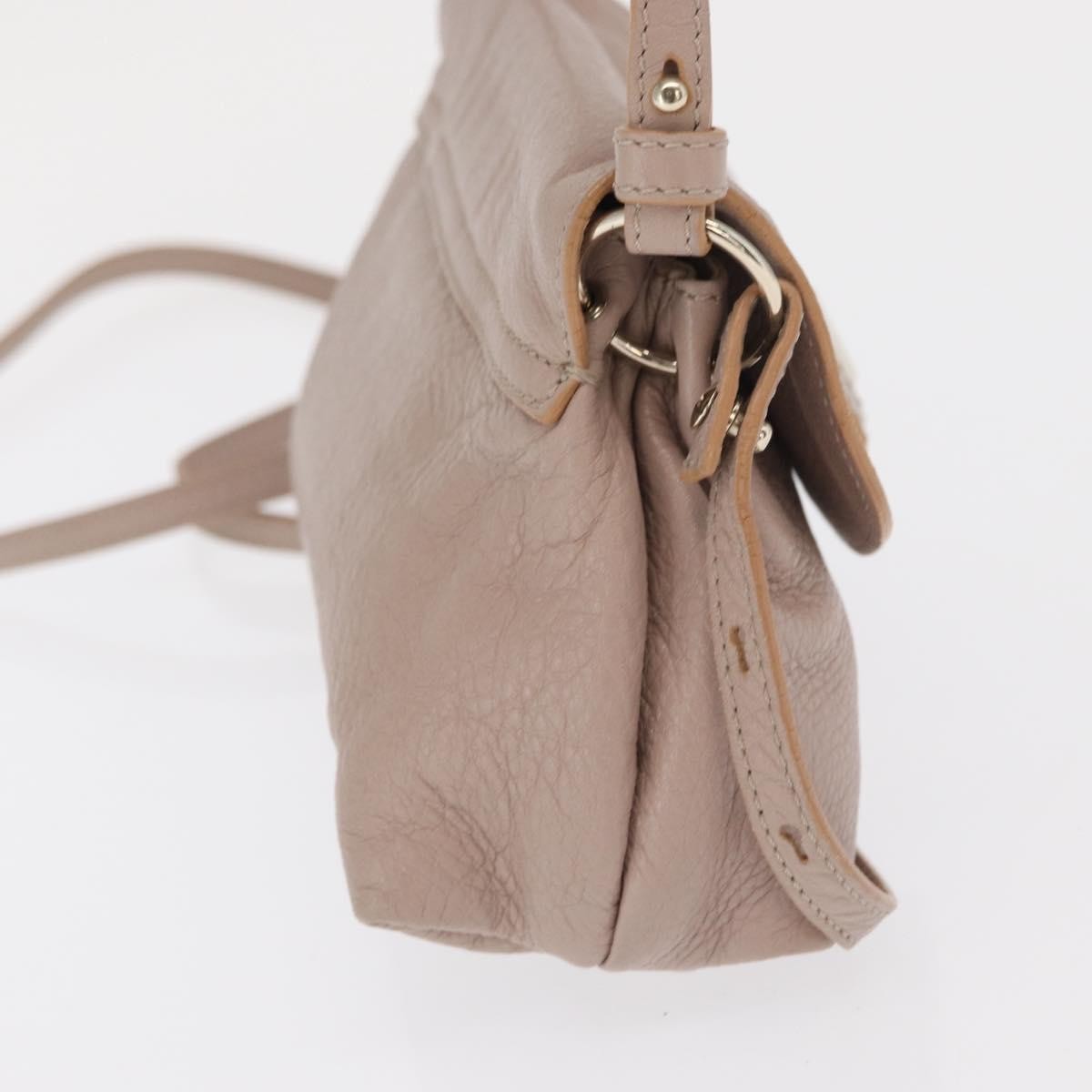Chloe Lily Leather Beige Leather Handbag (Pre-Owned)