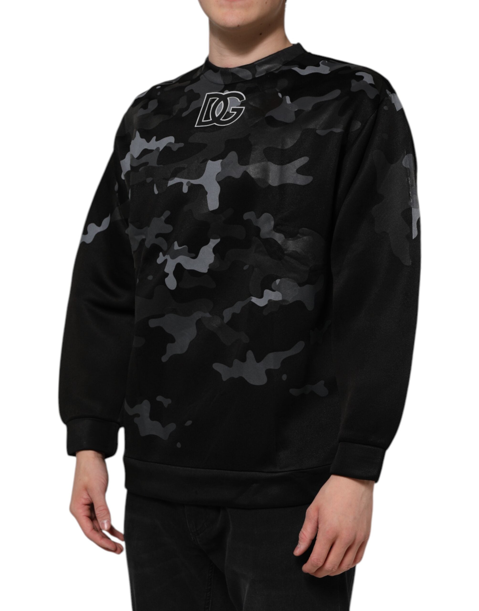Dolce & Gabbana Black Camouflage Pullover Sweatshirt Men's Sweater (Pre-Owned)