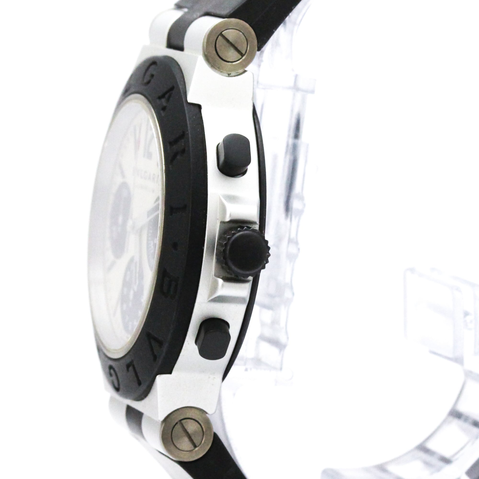 Bvlgari Diagono Aluminium Chronograph Automatic Aluminium And Rubber Watch (Pre-Owned)