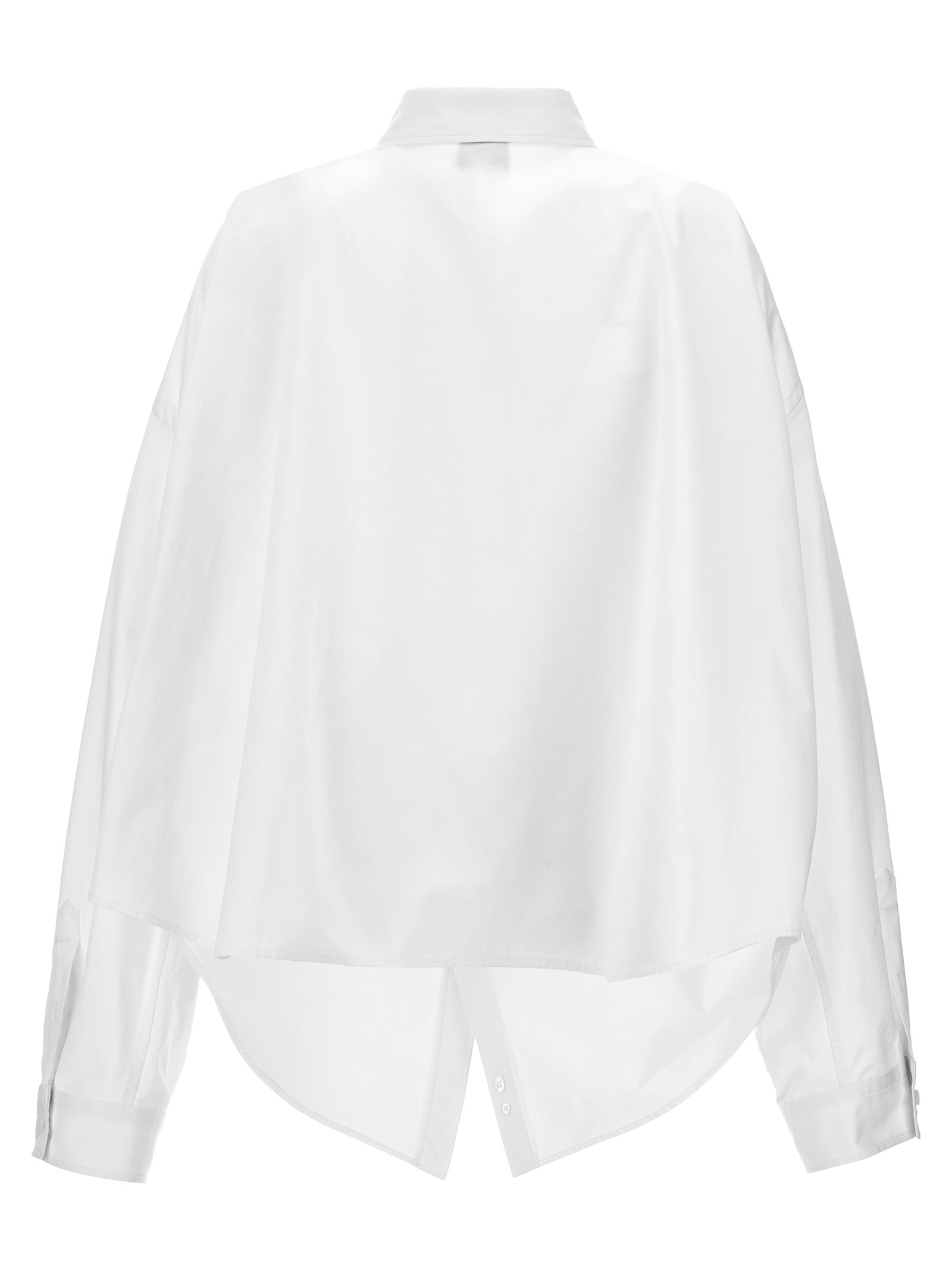 Balenciaga Women's Asymmetric Shirt With Logo Embroidery