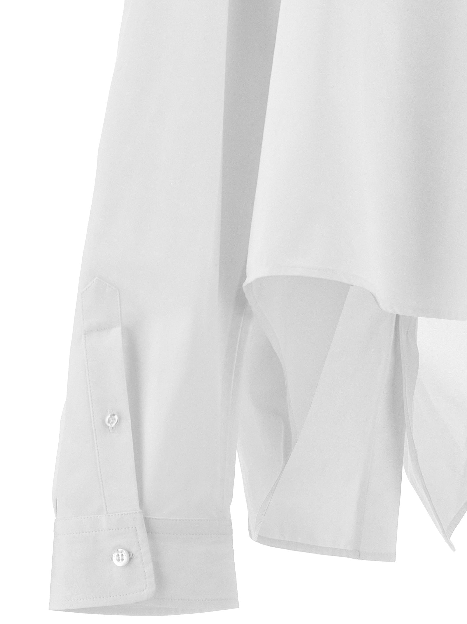 Balenciaga Women's Asymmetric Shirt With Logo Embroidery