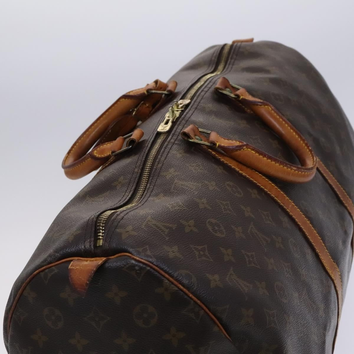 Louis Vuitton Keepall Monogram Canvas Brown Canvas Travel Bag Bag (Pre-Owned)
