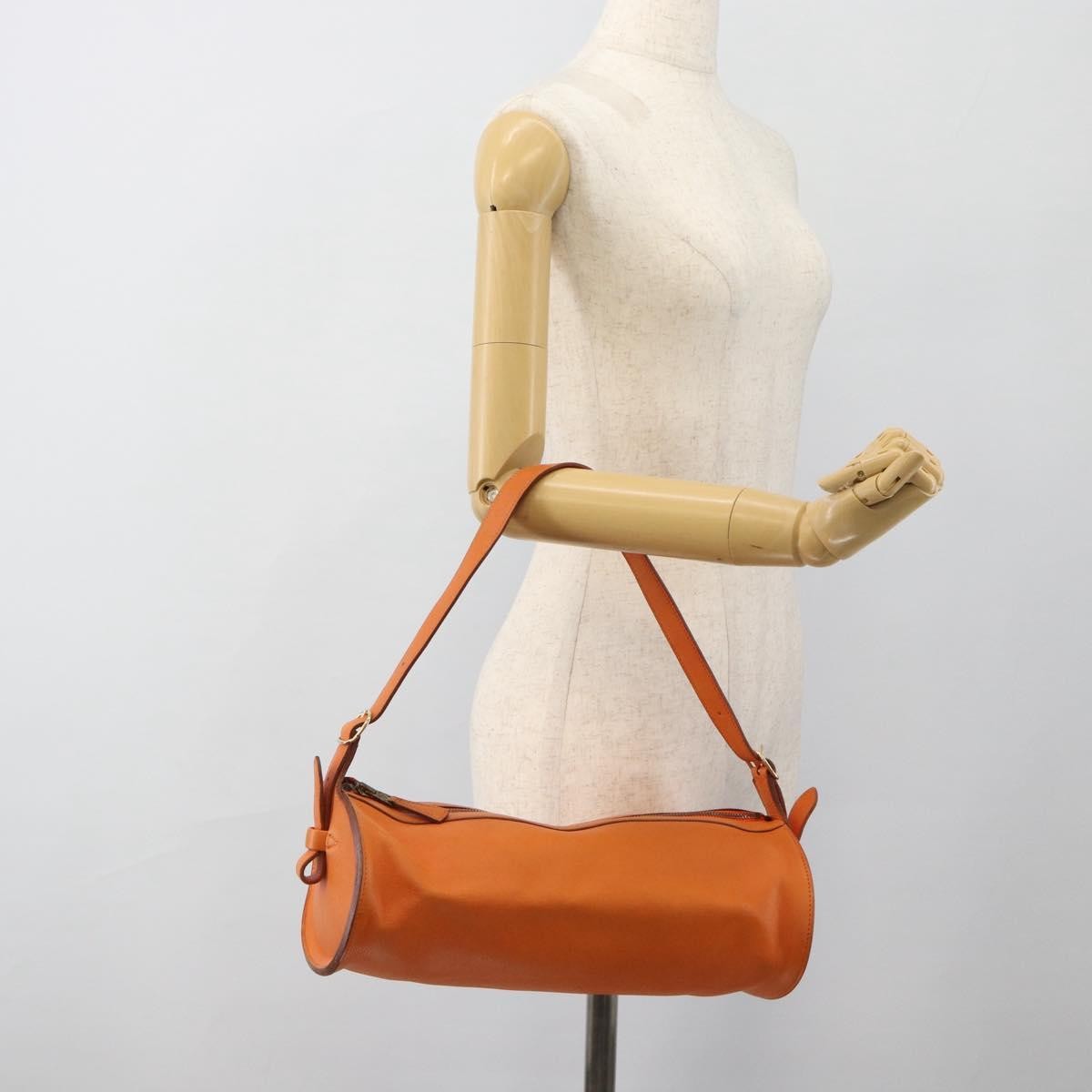 Hermes Sac Doremi Leather Orange Leather Shoulder Bag Bag (Pre-Owned)